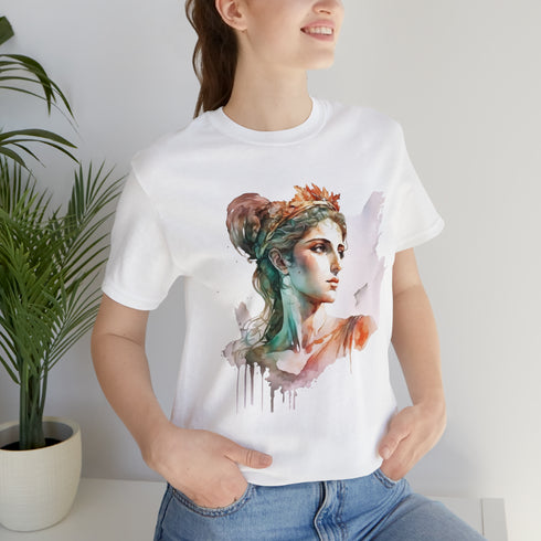 Greecian Goddess in Watercolor - Short Sleeve Tee